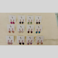 Dhwani Rose Gold Plated Crystal And Austrian Stone Dangler Earrings