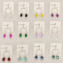 Dhwani Luxury Pota Stone And Austrian Stone Dangler Earrings(Pack of 12)