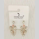 Dhwani Trendy Rose Gold Plated Crystal Stone Dangler Earrings