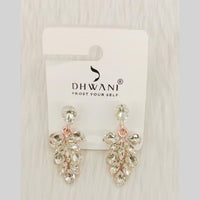 Dhwani Trendy Rose Gold Plated Crystal Stone Dangler Earrings