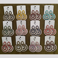 Dhwani Premium Crystal Stone Dangler Earrings (Pack of 12)