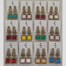 Dhwani Elegant Pota Stone And Austrian Stone Dangler Earrings (Pack of 12)
