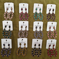 Dhwani Elegant Austrian Stone And Pearl Dangler Earrings- (Pack of 12)