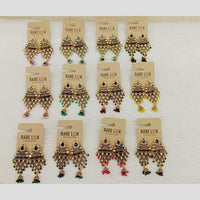 Dhwani Luxury Pota Stone And Pearl Jhumki Earrings (Pack of 12)