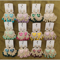 Dhwani Premium Kundan Stone And Beads Dangler Earrings