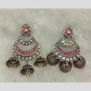 Tarangavi 2 Tone Plated Polki Kundan Jhumki Earrings