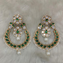 Tarangavi Gold Plated Polki Kundan Dangler Earrings