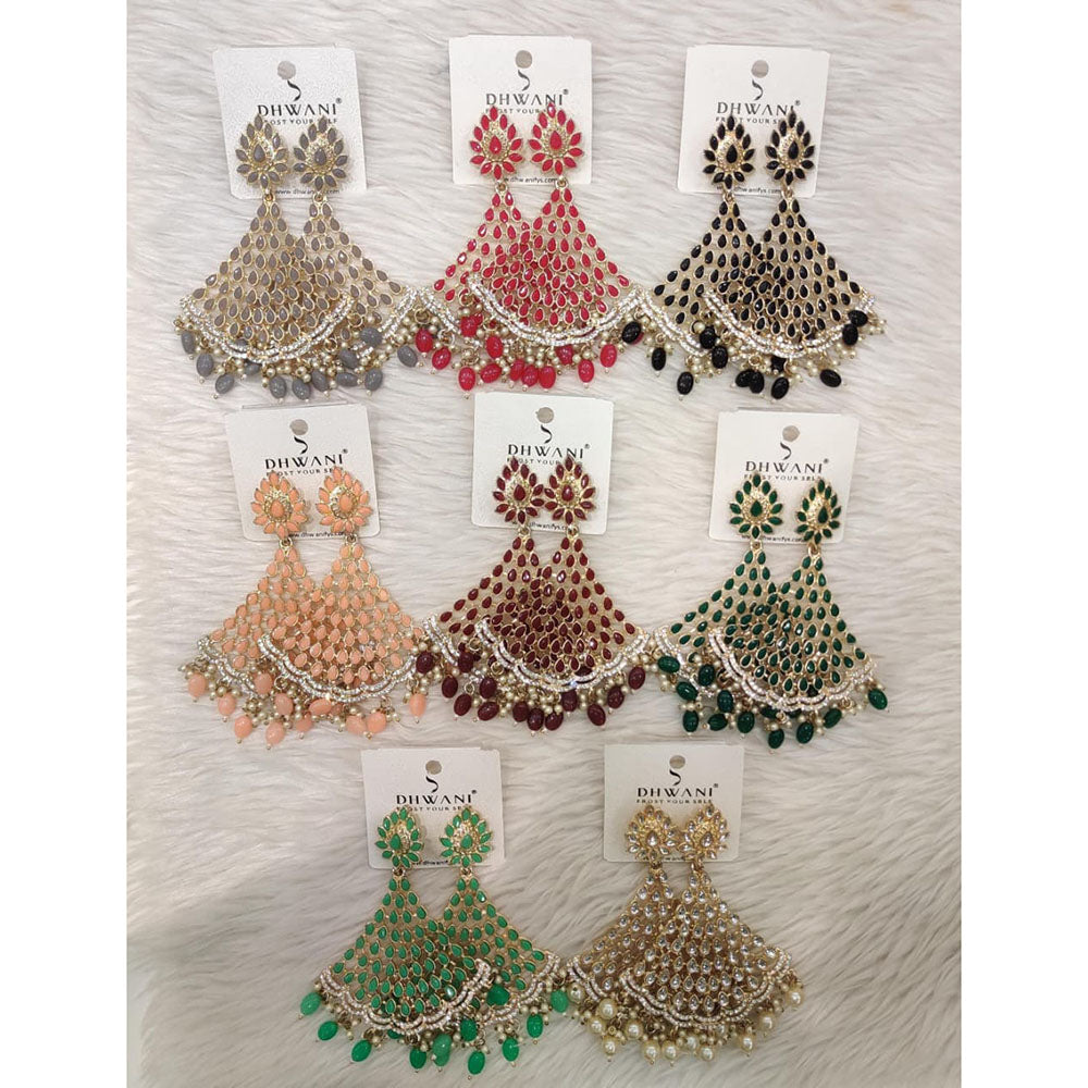 Dhwani Trendy Crystal Stone Dangler Earrings