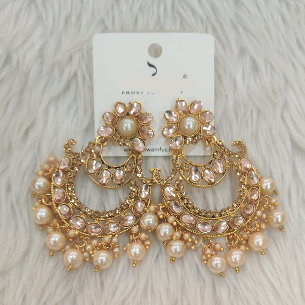 Dhwani Gold Plated Crystal Stone Dangler Earrings