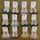 Dhwani Kundan And Austrian Stone Pearl Dangler Earrings