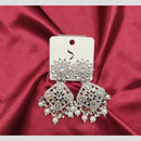 Dhwani Silver Plated Crystal Stone And Austrian Stone Dangler Earrings