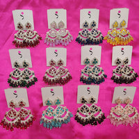 Dhwani Kundan Stone And Beads Dangler Earrings