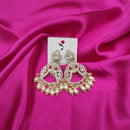 Dhwani Gold Plated Austrian Stone And Kundan Stone Beads Dangler Earrings