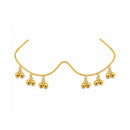 EtnicoFashion Gold Plated Bell Charm Facelet Rimless Chainless Lensless Glasses Eyewear Statement Party Accessory for Women & Girls (F007)