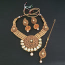 Darshana Jewels AD Stone Choker Copper Necklace Set With Maang Tikka - FAP0138C