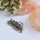 Etnico Silver Oxidised Adjustable Finger Ring Embellished With Ghungroo For Women (FL221OX)