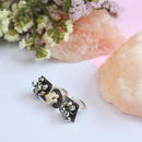 Etnico Silver Oxidised Ethnic Adjustable Brass Finger Ring Embellished With Ghungroo and Pearl For Women(FL222OX)