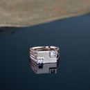 Etnico Stylish Rose Gold Plated Cubic Zirconia American Diamond Adjustable Finger Ring For Men & Boys (FL233RG)