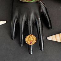 Js Fashion High Gold Royal Pota Stone Designer Ring