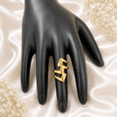 Js Fashion  Anti Tarnish High Gold Adjustable Designer Finger Ring