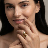 Js Fashion  Anti Tarnish High Gold Adjustable Designer Finger Ring