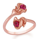 Darshana Jewels Rose Gold Plated Austrian Stone Adjustable Ring