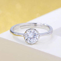 Mahi Valentine Gift Proposal Delicate and Trendy Adjustable Finger Ring with Crystal for Women (FR1103198R)