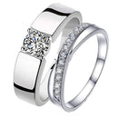 Mahi Valentine Gift Proposal Endless Affection Couple Ring with Crystal for Men and Women (FRCO1103209R)