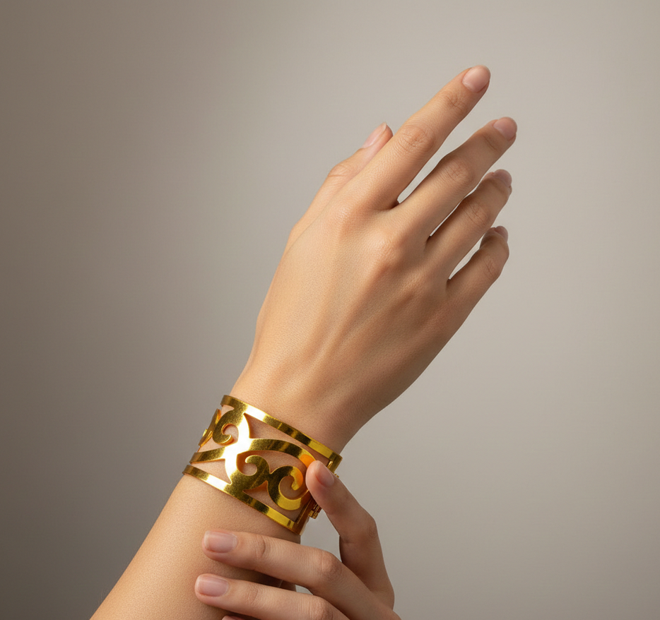 Urthn Gold Plated Openable Kada (Pack Of 6)