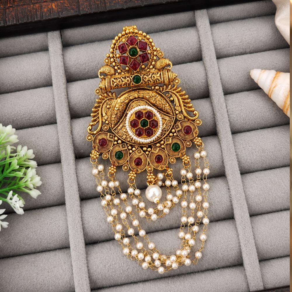 Js Fashion  Antique Gold Finish Designer Juda Pin for Women
