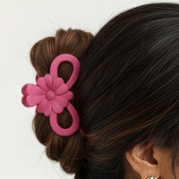 Js Fashion (Pack of 10) Flower Design Hair Clutcher for Women & Girls – Medium Size Trendy Hair Claws, Strong Grip Plastic Hair Clips for Daily Use, Party & Casual Hairstyl