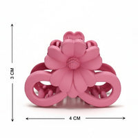 Js Fashion (Pack of 10) Flower Design Hair Clutcher for Women & Girls – Medium Size Trendy Hair Claws, Strong Grip Plastic Hair Clips for Daily Use, Party & Casual Hairstyl