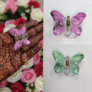 Js Fashion Trendy Double Shaded Butterfly Multi-Color Acrylic Hair Clips for Women & Girls – Pack of 12 Mini Hair Clutchers