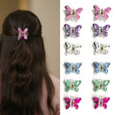 Js Fashion Trendy Double Shaded Butterfly Multi-Color Acrylic Hair Clips for Women & Girls – Pack of 12 Mini Hair Clutchers