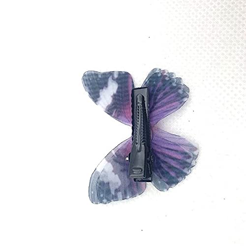 HP HIGH PROFILE Butterfly Clips 3D Colorful Mesh Butterfly Hair Clips Baby Hair Clips Barrette for Kids Women and Girl (Pack of 6)