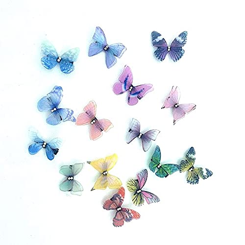 HP HIGH PROFILE Butterfly Clips 3D Colorful Mesh Butterfly Hair Clips Baby Hair Clips Barrette for Kids Women and Girl (Pack of 6)