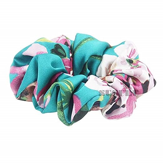 HP HIGH PROFILE Trendy Elastic Cotton Chiffon Silk Fabric Ponytail Hair Scrunchies for Women & Girls Multi color (Pack of 6)