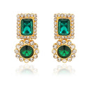 Etnico Gold Plated Traditional Stone Studded Necklace Jewellery Set For Women (IJ353G)
