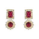 Etnico Gold Plated Traditional Stone Studded Choker Necklace With Earrings Set For Women (IJ353Wi)