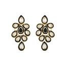 Etnico Gold Plated Traditional Meenakari Handcrafted Kundan Necklace With Dangle Earrings & Maang Tikka Jewellery Set For Women/Girls (IJ356B)