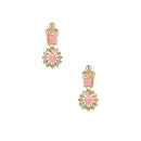Etnico Gold Plated Traditional Kundan Necklace Jewellery Set with Earrings & Maang Tikka for Women (IJ357Pi)