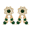 Etnico Gold Plated Traditional Kundan & Pearls Choker Necklace Jewellery Set with Earrings for Women And Girls (IJ368G)