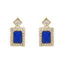 Etnico Gold Plated Traditional Handcrafted Stone Kundan Studded Choker Necklace Jewellery Set With Earrings For Women And Girls (IJ369BL)