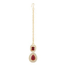 Etnico Stylish Gold Plated Traditional Kundan Stone Necklace Jewellery Set for Women/Girls (IJ377M)