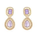Etnico Stylish Gold Plated Traditional Kundan Stone Necklace Jewellery Set for Women/Girls (IJ377Pu)