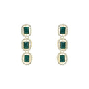 Etnico Gold Plated Traditional Stone Choker Necklace Jewellery With Earring & Maang Tikka Set For Women And Girls (Green)