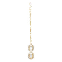 Etnico Gold Plated Traditional Stone Choker Necklace Jewellery With Earring & Maang Tikka Set For Women And Girls (White)