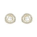 Etnico Gold Plated Traditional Stone Choker Necklace Jewellery With Earring Set For Women/Girls (IJ381W)