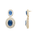 Etnico Stylish Design Crystal Diamond Necklace & Earrings Jewellery Set for Women (IJ394MO)