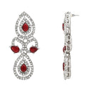 Etnico Silver Plated Stylish Design Crystal Diamond Necklace & Earrings Jewellery Set for Women (IJ396ZM)